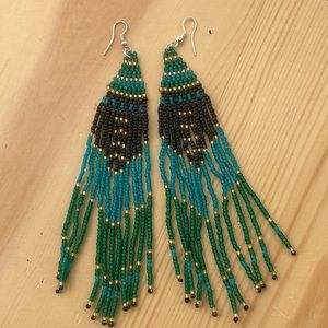 Gorgeous bead fringe earrings
